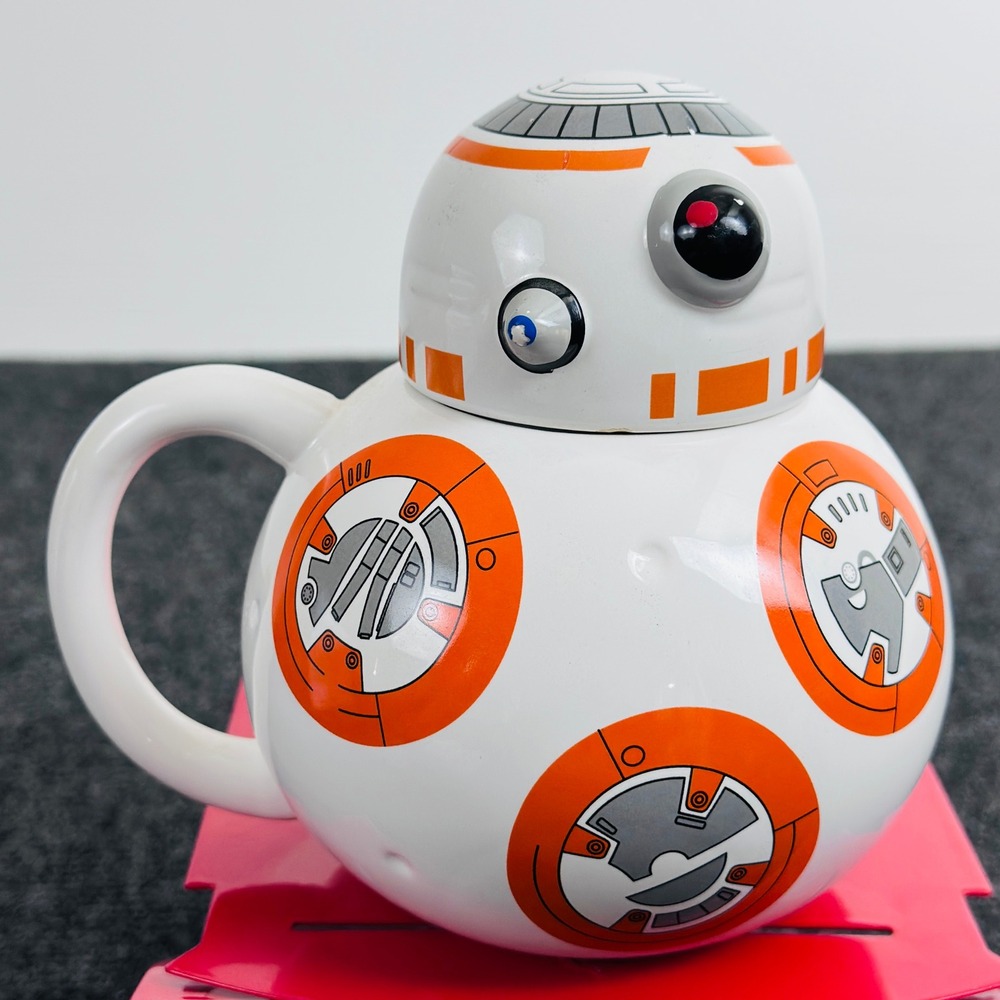 Star Wars BB-8 Ceramic Coffee Mug with Lid UT USA LLC Orange‎ White Droid 12oz